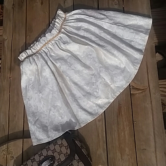 CHLOE Gold Cream Mini Skirt US Size 6 UK Size 10